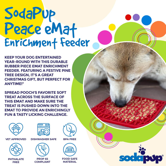 SodaPup Tree Design "Peace" eMat Enrichment Lick Mat