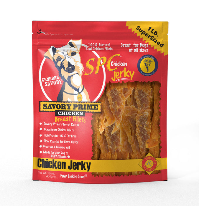 Savory Prime Natural Chicken Jerky Dog Treats, 16 oz