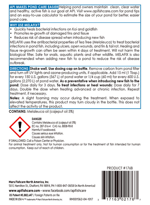 API Pond Melafix Anti-Bacterial Pond Fish Remedy 64 oz