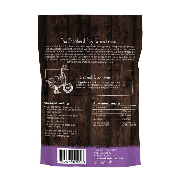 Shepherd Boy Farms Freeze-Dried Duck Liver 3oz - 1 - Image 4