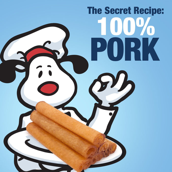 Value Pet Supplies ValueBull USA Pig Skin Retriever Rolls, 4 Inch, Smoked, 50 Count