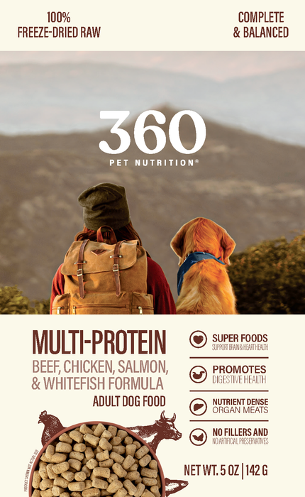 360 Pet Nutrition Multi-Protein Adult Freeze-Dried Raw Formula 5oz
