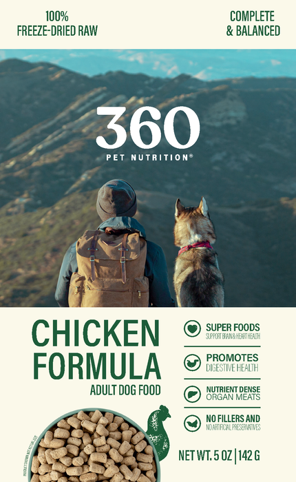 360 Pet Nutrition Chicken Freeze Dried Raw Formula 5oz