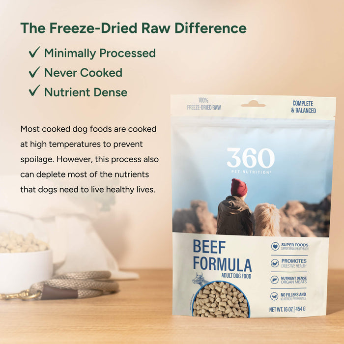 360 Pet Nutrition Beef Formula Adult Dog Food 5oz