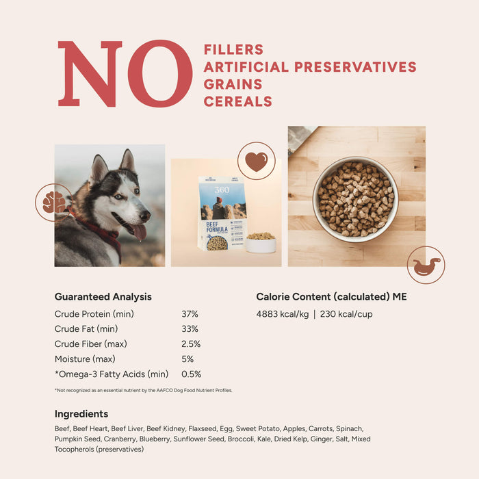 360 Pet Nutrition Beef Formula Adult Dog Food 5oz