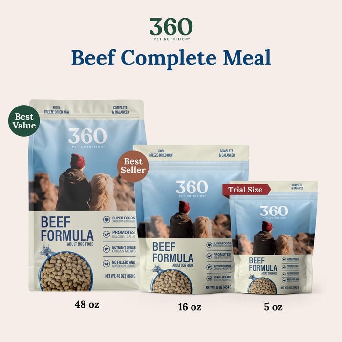 360 Pet Nutrition Beef Formula Adult Dog Food 5oz