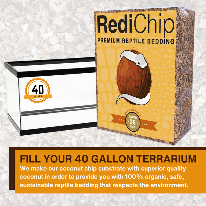 ReptiChip RediChip Premium Medium Sized Ready to Use Coconut Chips