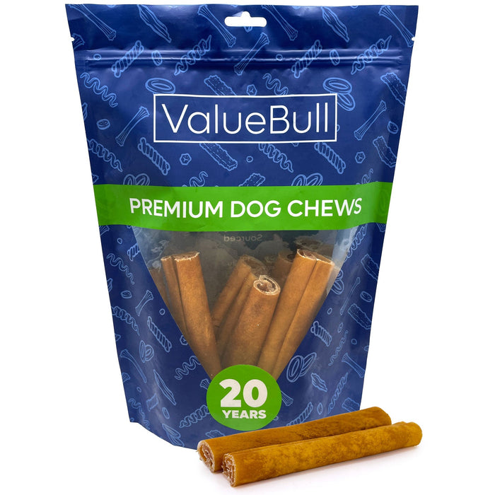 Value Pet Supplies ValueBull Buffalo Collagen Sticks for Dogs, 6 Inch Jumbo Chews, Natural Long-Lasting Dog Treats, 10 Count