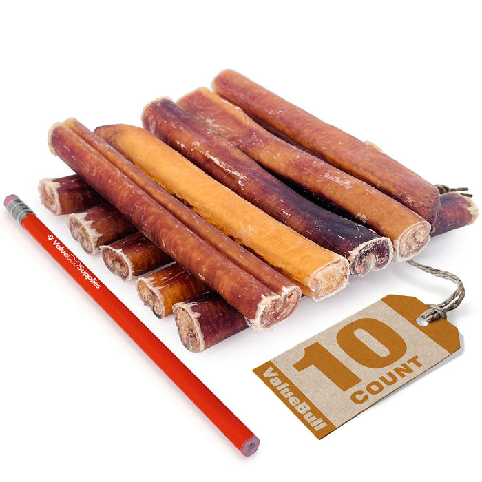 Value Pet Supplies ValueBull USA Bully Sticks for Large Dogs, Jumbo 6 Inch, 10 Count