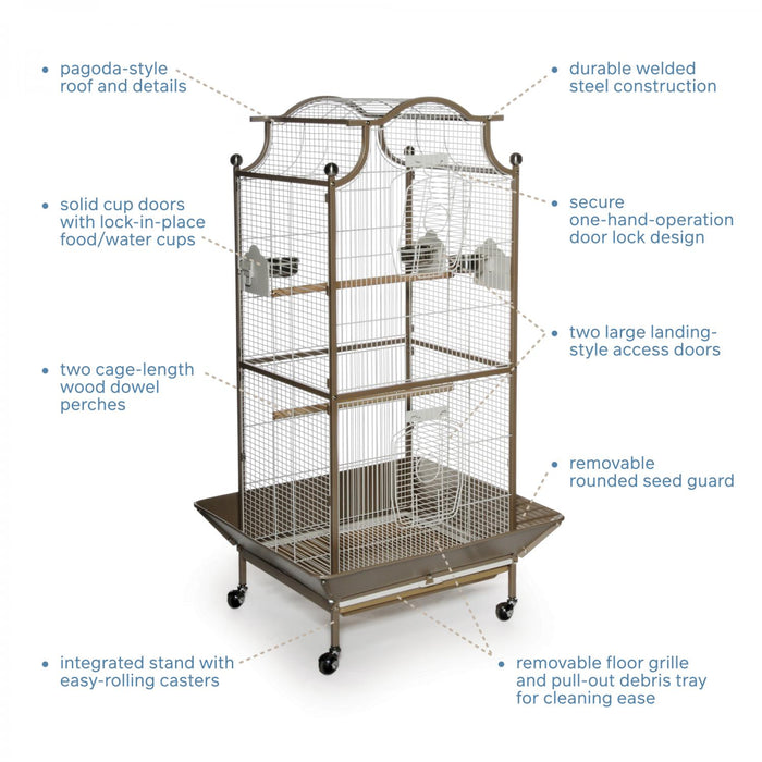 Prevue Pet Products Pagoda Cockatiel Bird Cage, Coco