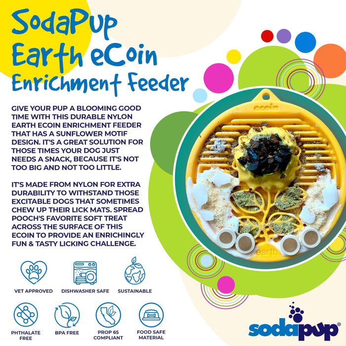 SodaPup Earth Nylon eCoin Durable Enrichment Snacking Coin