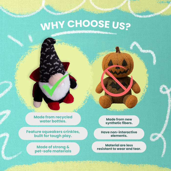 SnugArooz Drac the Gnome Plush Dog Toy