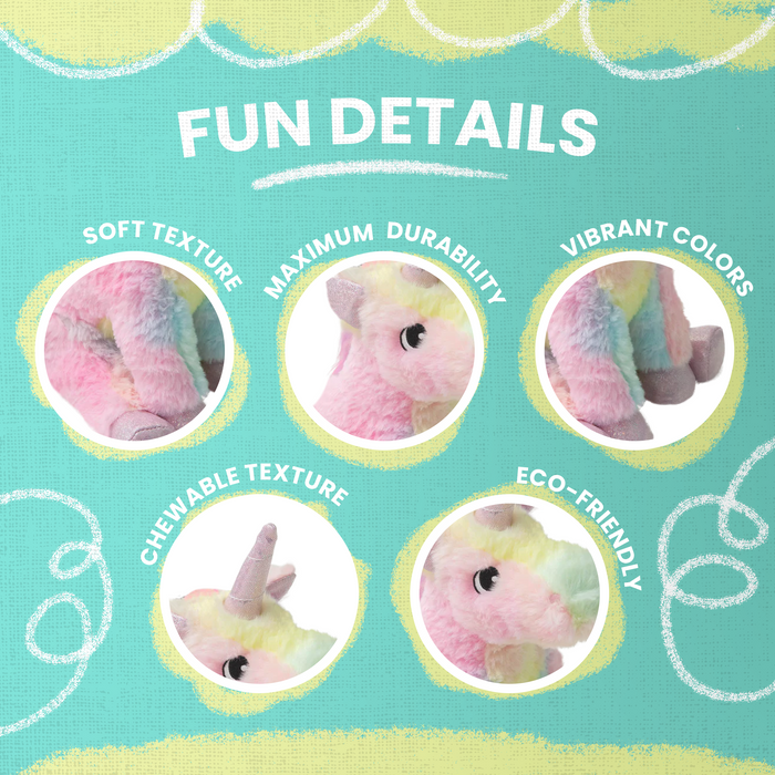 SnugArooz Tye the Unicorn Plush Dog Toy