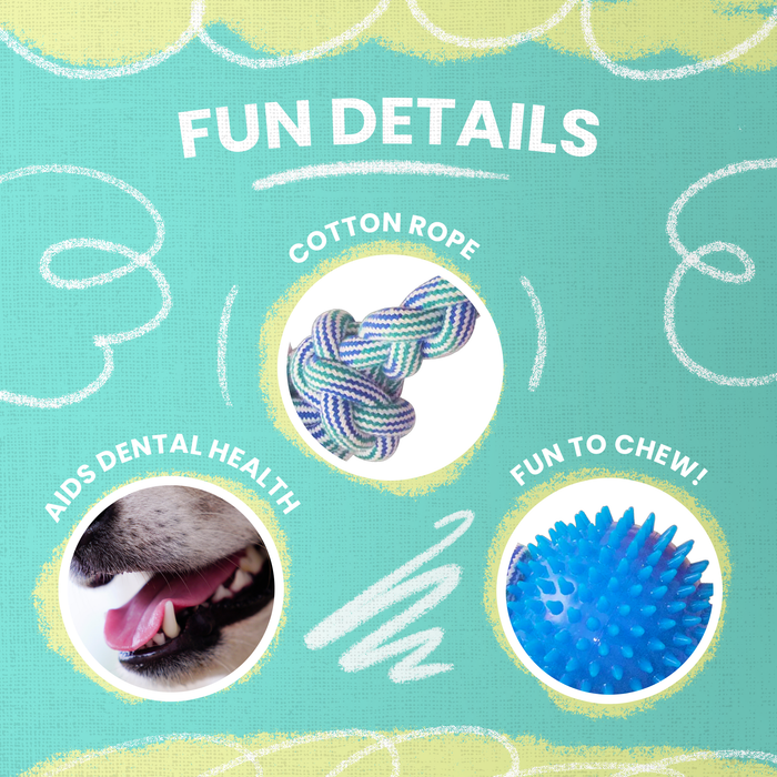 SnugArooz Feel'N Spikey Rope Dog Toy