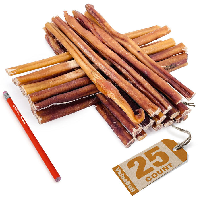 Value Pet Supplies ValueBull USA Bully Sticks for Large Dogs, Thick 12 Inch, 25 Count