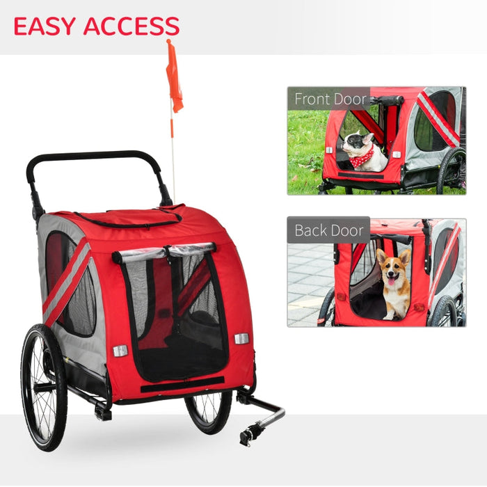 Furr Baby Gifts 2-In-1 Pet Bike Trailer Stroller