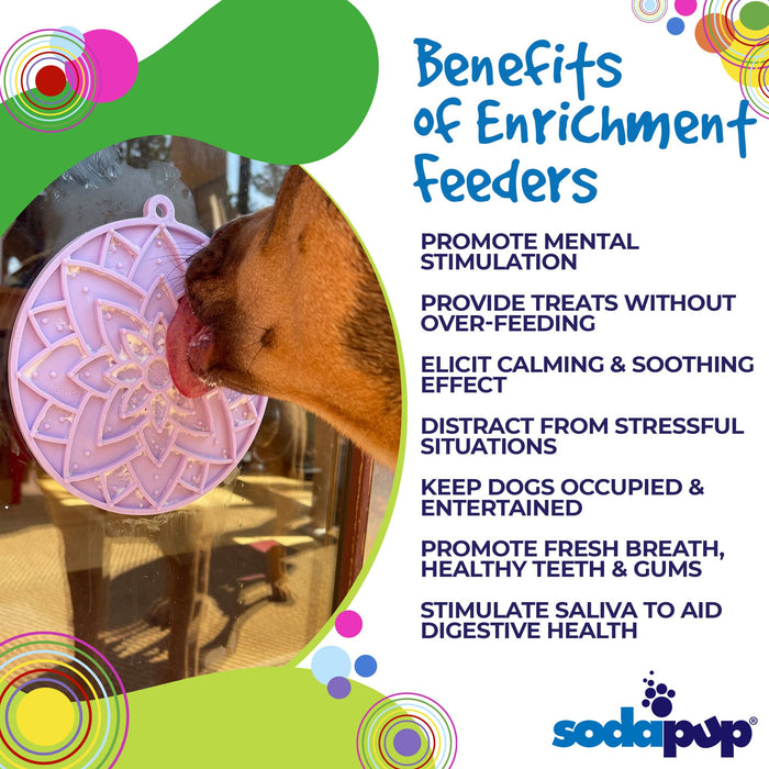 SodaPup Lotus Design eMat Enrichment Lick Mat With Suction Cups