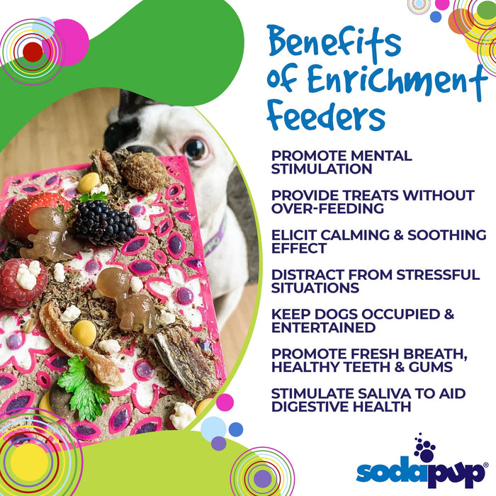 SodaPup Flower Power Design eMat Enrichment Lick Mat