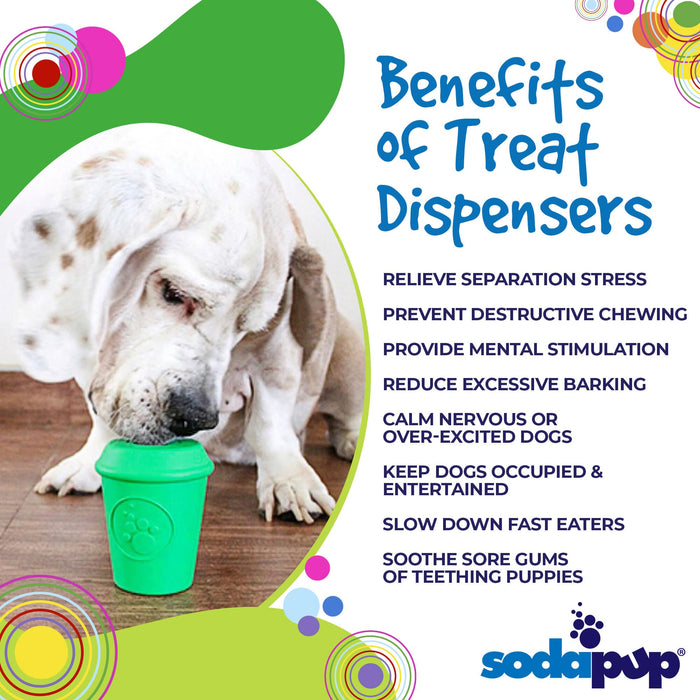 SodaPup Coffee Cup eDispener Durable Rubber Chew Toy and Treat Dispenser