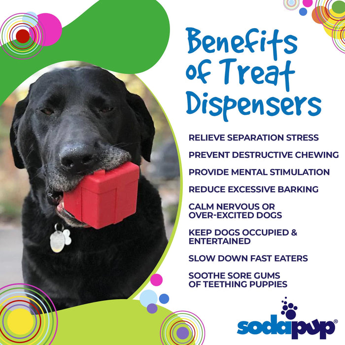 SodaPup Gift Box eDispenser Durable Rubber Chew Toy & Treat Dispenser