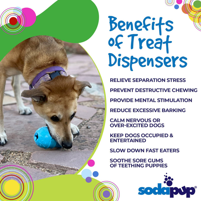 SodaPup Ice Cream Cone Durable PUP-X Rubber eDispenser Chew Toy and Treat Dispenser