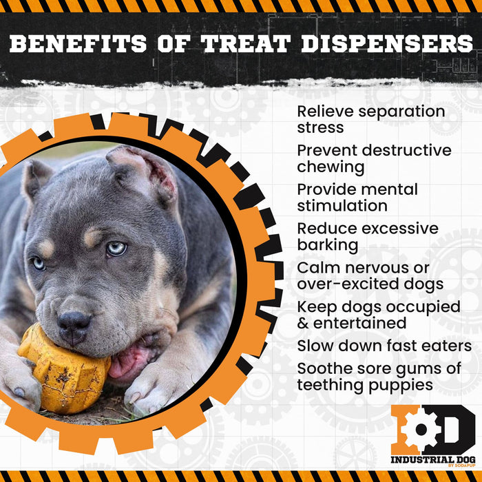 SodaPup ID Gear eDispener Durable Rubber Treat Holder and Chew Toy