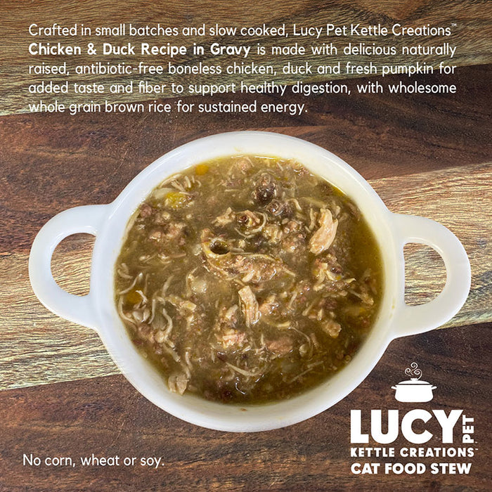 Lucy Pet Products Kettle Creations Adult Wet Cat Food Chicken & Duck 2.75oz (Pack of 12)