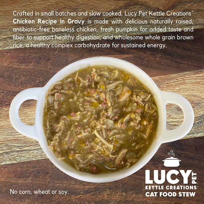 Lucy Pet Products Kettle Creations Adult Wet Cat Food Chicken 2.75oz (Pack of 12)