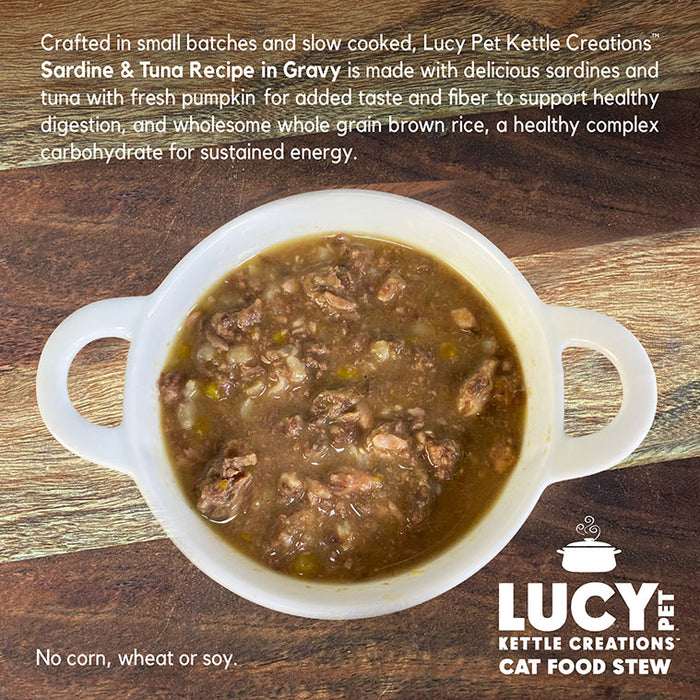 Lucy Pet Products Kettle Creations Adult Wet Cat Food Sardine & Tuna 2.75oz (Pack of 12)