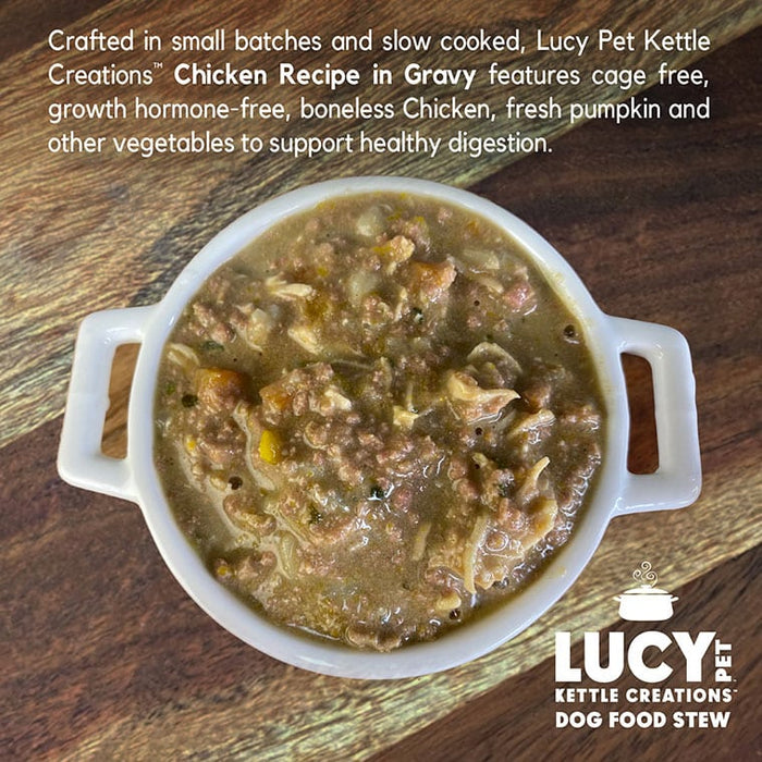 Lucy Pet Products Kettle Creations Chicken In Gravy Dog Food 12.5 Ounces (Pack of 12)
