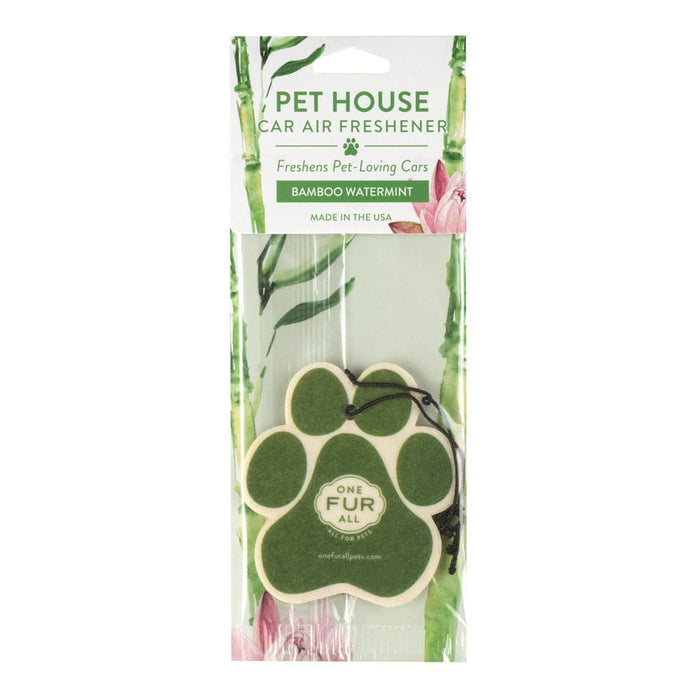 One Fur All Bamboo Watermint Car Air Freshener