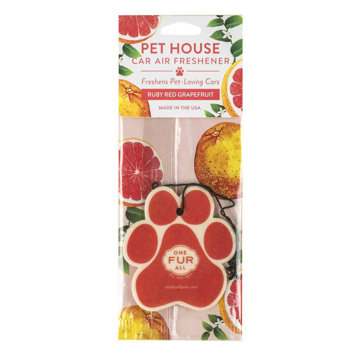 One Fur All Ruby Red Grapefruit Car Air Freshener