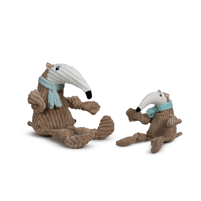 HuggleHounds Nibblet Anteater Knottie® Plush Dog Toy