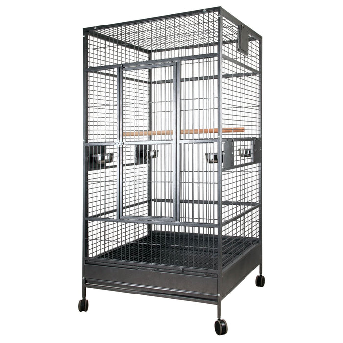 A&E 40"x40" Black Macaw Flight Cage