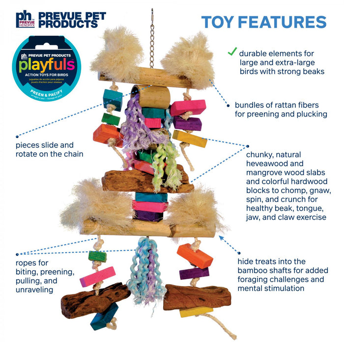 Prevue Pet Products Bodacious Bites Fluff N Stuff Bird Toy