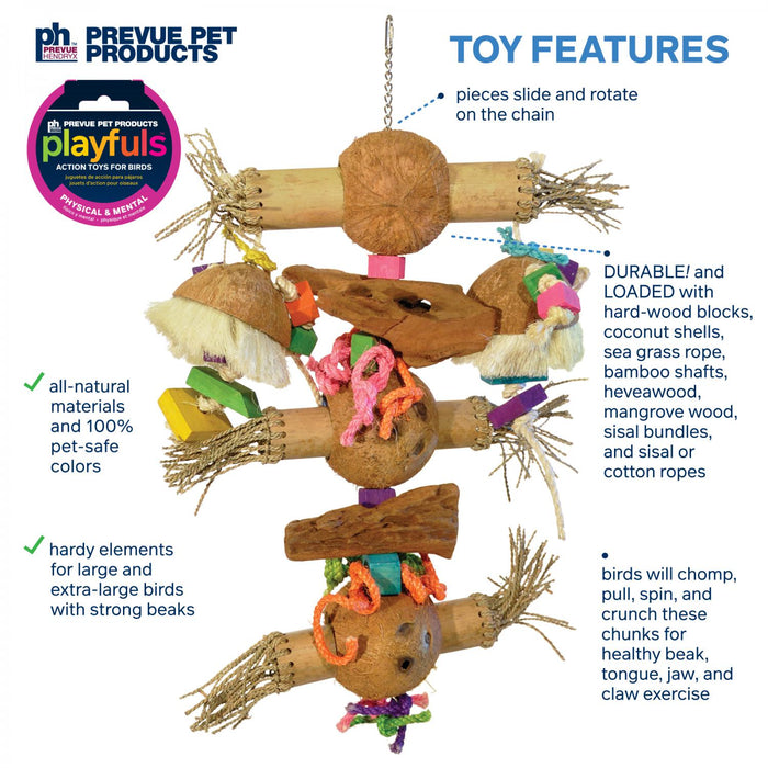 Prevue Pet Products Bamboo Shoots Bird Toy, Multicolor