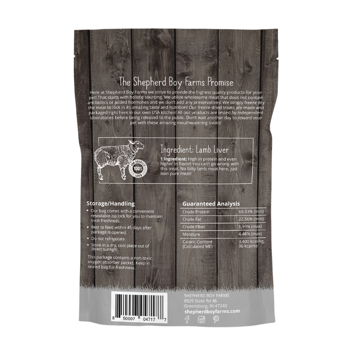 Shepherd Boy Farms Freeze-Dried Lamb Liver 3oz - 1 - Image 4