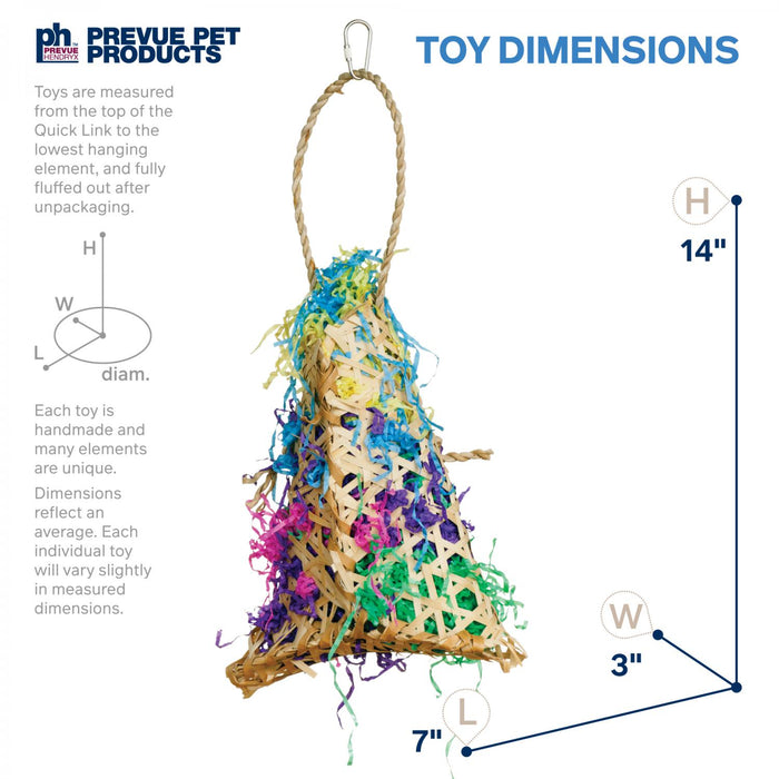 Prevue Pet Products Calypso Creations Fiesta Handbag Bird Toy, Multi-Colored