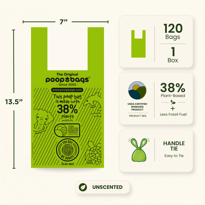 The Original Poop Bags Handle Tie Poop Bags