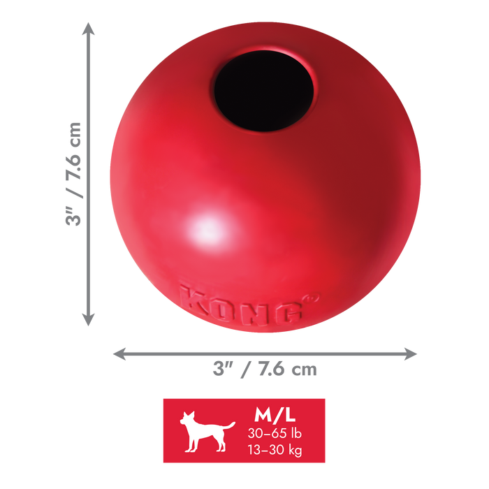 KONG Ball with Hole Dog Toy Red MD/LG - 1 - Image 12