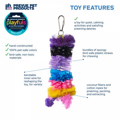 Prevue Pet Products Playfuls Straw Stacker Bird Toy