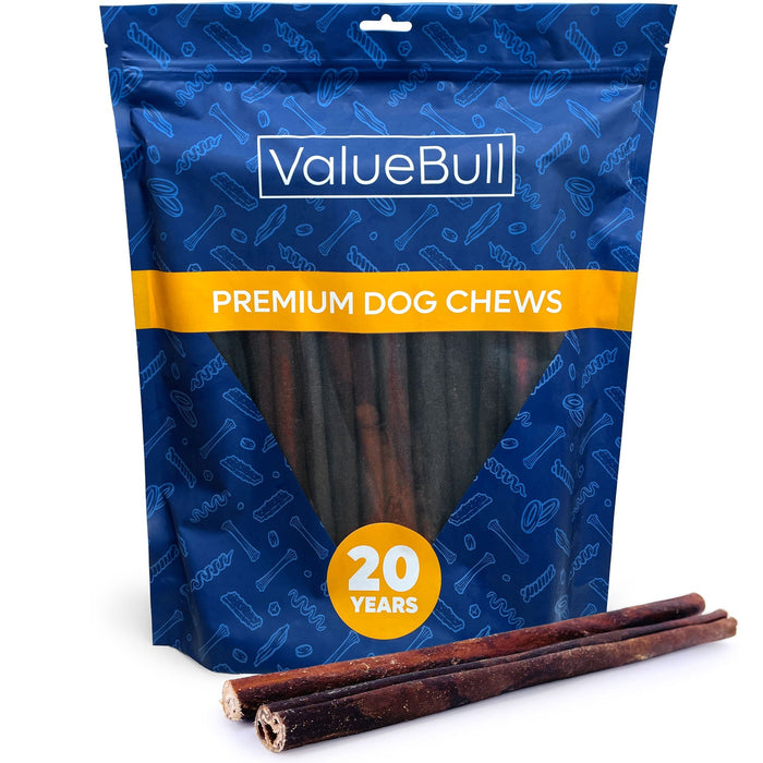 Value Pet Supplies ValueBull Collagen Sticks for Dogs, 12 Inch Thick Chews, Natural Long-Lasting Dog Treats, 25 Count