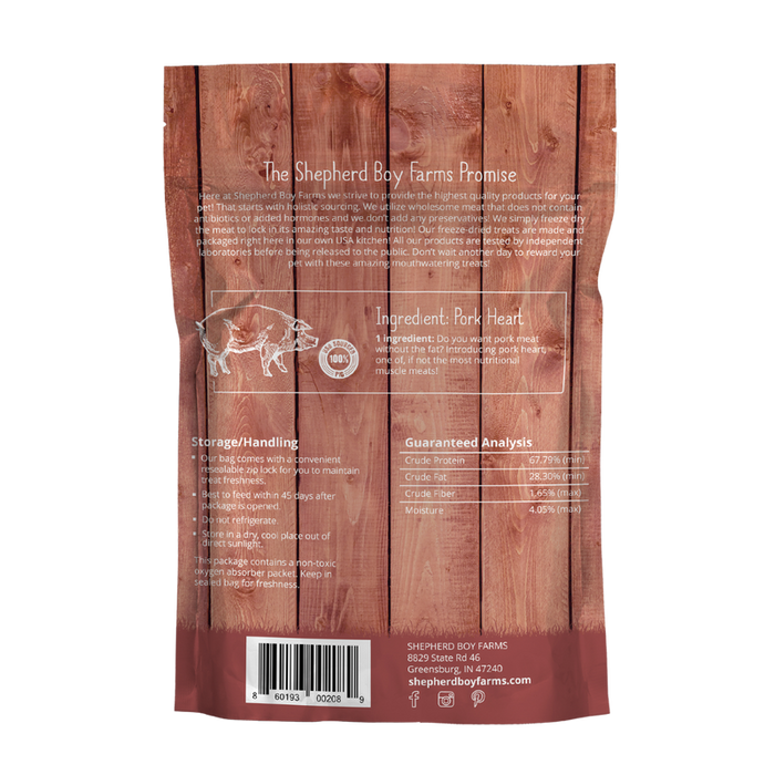 Shepherd Boy Farms Freeze-Dried Pork Hearts 3oz - 1 - Image 4