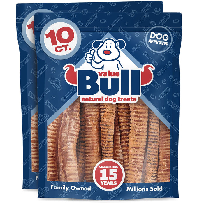 Value Pet Supplies ValueBull Beef Trachea Tubes, Premium 10-12 Inch, 20 Count