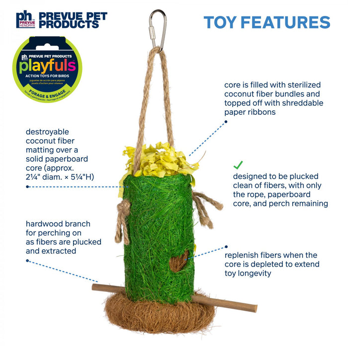 Prevue Pet Products Tropical Teasers Shreddable Shack Bird Toy