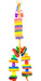 A & E Happy Beaks Wooden Spoon With Bagels, Blocks, & Beads Bird Cage Accessory