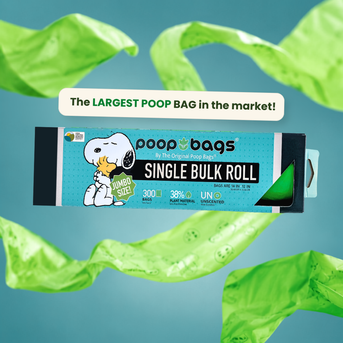 The Original Poop Bags Snoopy® Jumbo Bulk Roll XL Poop Bags