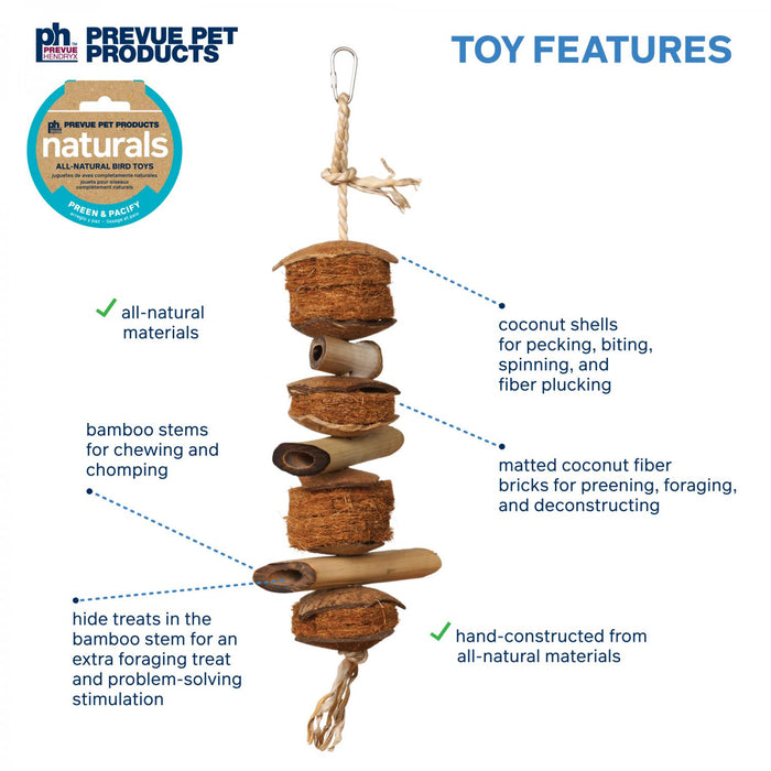 Prevue Pet Products Naturals Coco & Bamboo Bird Toy