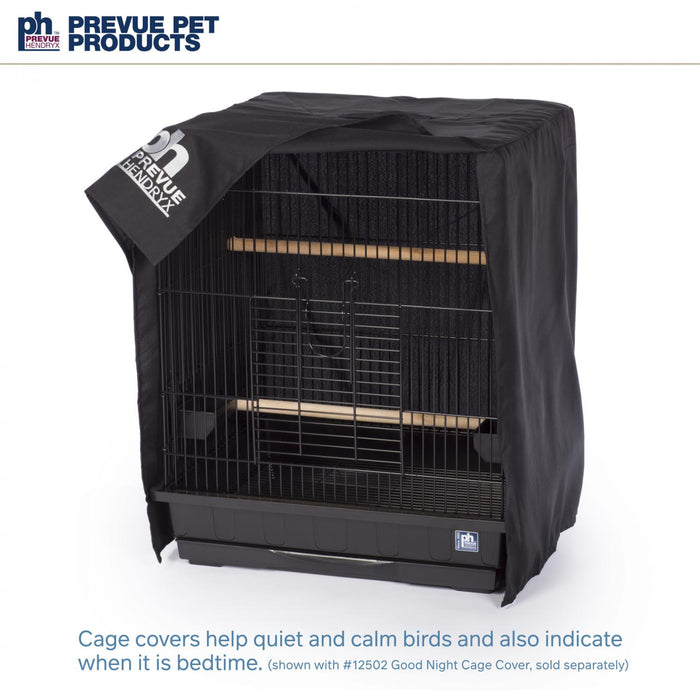 Prevue Pet Products Square Roof Parrot Bird Cage, Black