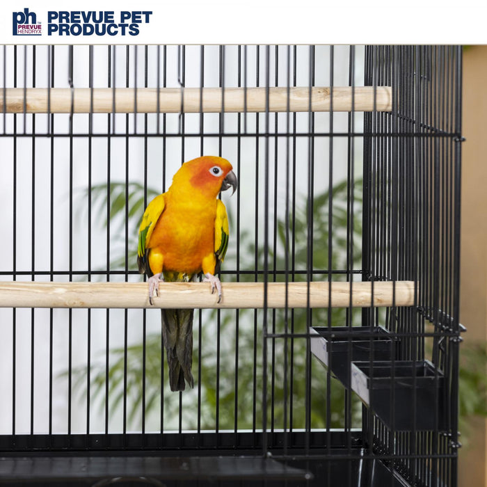 Prevue Pet Products Square Roof Parrot Bird Cage, Black